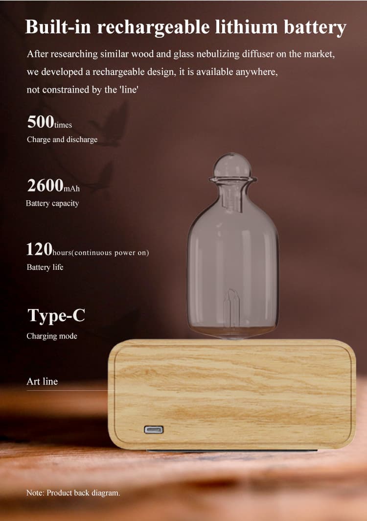 Multi-function bedroom glass nebulizer diffuser